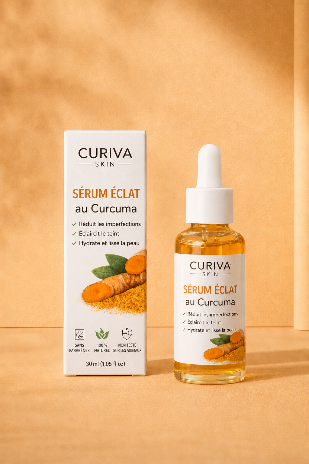 Sérum éclat au curcuma
